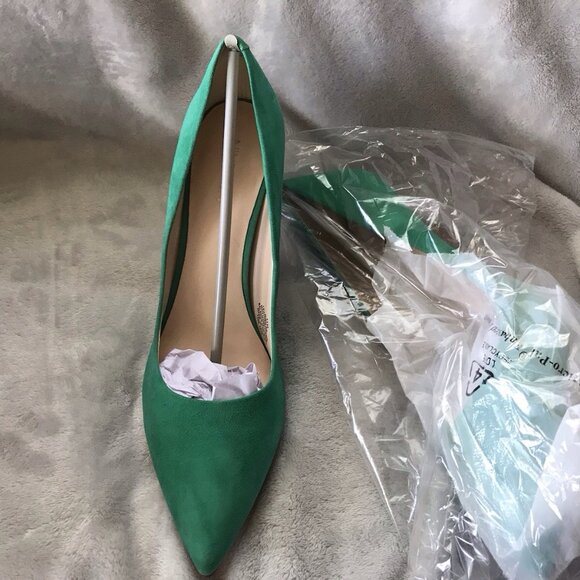 Nine West Green Suede Leather High Heels - Picture 15 of 16
